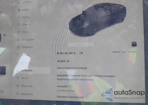 2023 Tesla Model 3 из США, поврежденный, VIN 5YJ3E1EA3PF576313